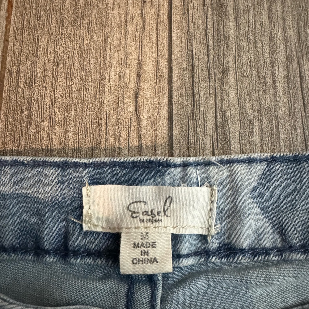 Easel Sky Blue Star Pattern Skinny Jeans - Picture 9 of 11